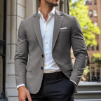 Blazer Jacket Men's Tan Single Breasted Notch Lapel Standard Fit – Office, Formal, Casual, Gift