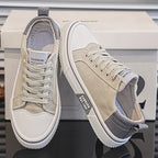 Canvas Sneakers Men's Blue Low-Top Lace-Up Trainers – Casual, Everyday Wear, Gift