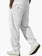 Corduroy Trousers Grey Men's Straight Leg – Casual, Everyday Wear with Back Pocket Comfort Fit