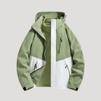 Hooded Outdoor Jacket Waterproof Men's Dark Grey Zip-Up – Hiking, Camping, Outdoor, Casual, Travel