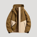 Hooded Outdoor Jacket Waterproof Men's Dark Grey Zip-Up – Hiking, Camping, Outdoor, Casual, Travel