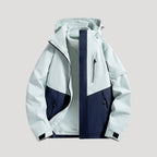 Hooded Outdoor Jacket Waterproof Men's Dark Grey Zip-Up – Hiking, Camping, Outdoor, Casual, Travel