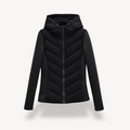 Hooded Quilted Jacket Chevron Padded Brown Women's Zip-Up – Casual, Office · Werune