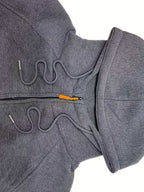 Men's Quarter-Zip Hoodie Black Tactical Cargo Pocket Pullover – Casual, Outdoor, Gift