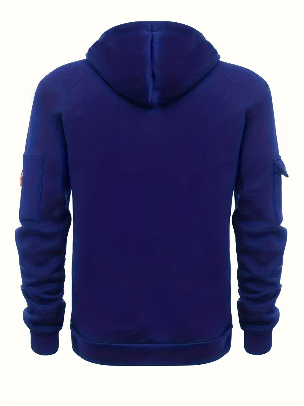Men's Quarter-Zip Hoodie Black Tactical Cargo Pocket Pullover – Casual, Outdoor, Gift