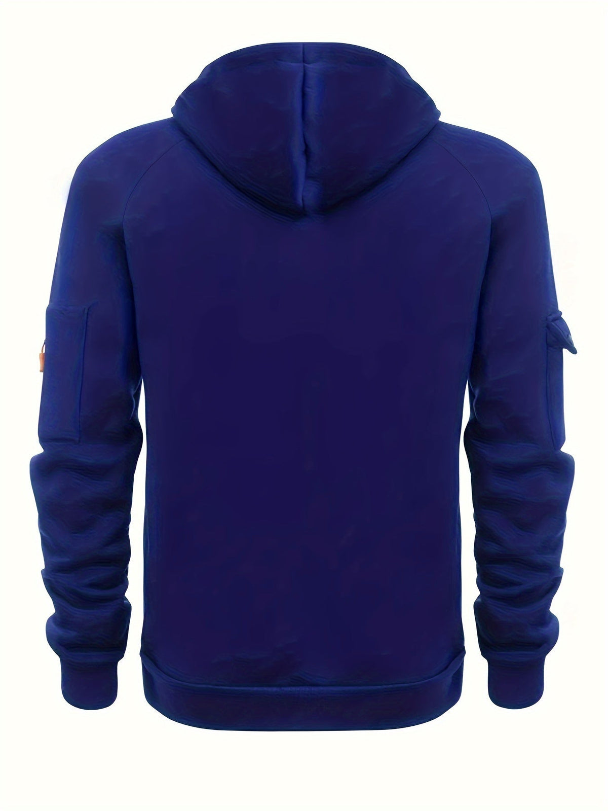 Men's Quarter-Zip Hoodie Black Tactical Cargo Pocket Pullover – Casual, Outdoor, Gift
