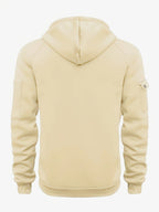 Men's Quarter-Zip Hoodie Black Tactical Cargo Pocket Pullover – Casual, Outdoor, Gift