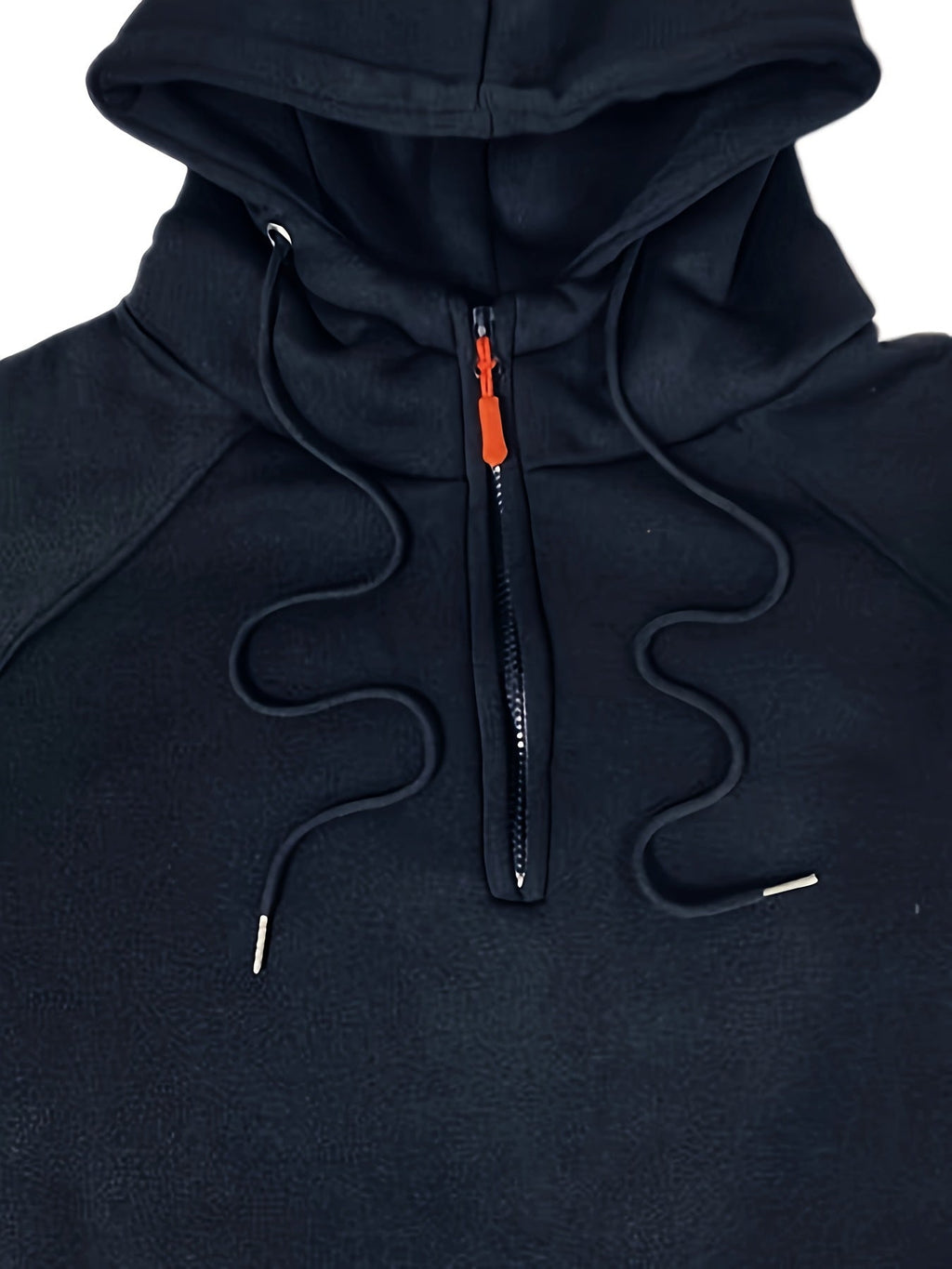 Men's Quarter-Zip Hoodie Black Tactical Cargo Pocket Pullover – Casual, Outdoor, Gift