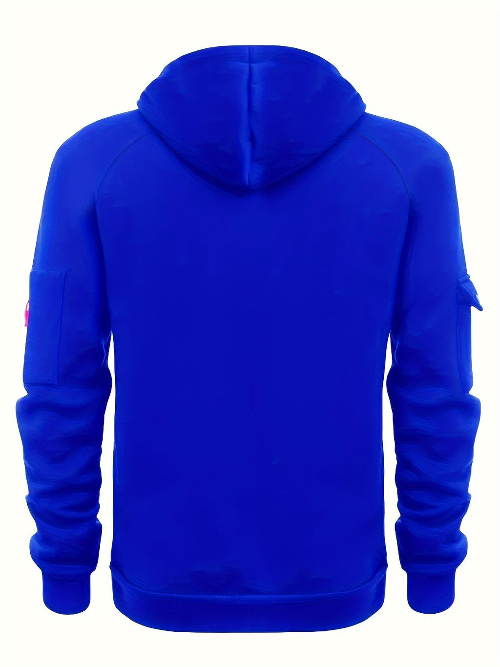 Men's Quarter-Zip Hoodie Black Tactical Cargo Pocket Pullover – Casual, Outdoor, Gift