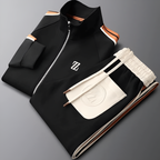 Men's Tracksuit Set Brown Side-Stripe Zip Jacket & Joggers – Casual, Gym, Everyday Sportswear Gift
