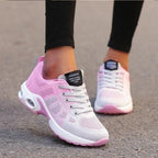 Running Shoes Mesh Women's Air Cushion Trainers Pink Navy – Home Gym, Running, Outdoor, Training