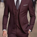 Three-Piece Suit Tan Slim-Fit Men's Blazer Waistcoat Trousers – Wedding, Office, Formal, Gift