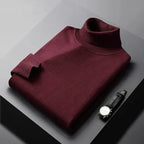 Turtleneck Jumper Knitted Navy Men's – Casual, Office, Holiday, Gift · Werune