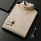 Turtleneck Jumper Knitted Navy Men's – Casual, Office, Holiday, Gift · Werune