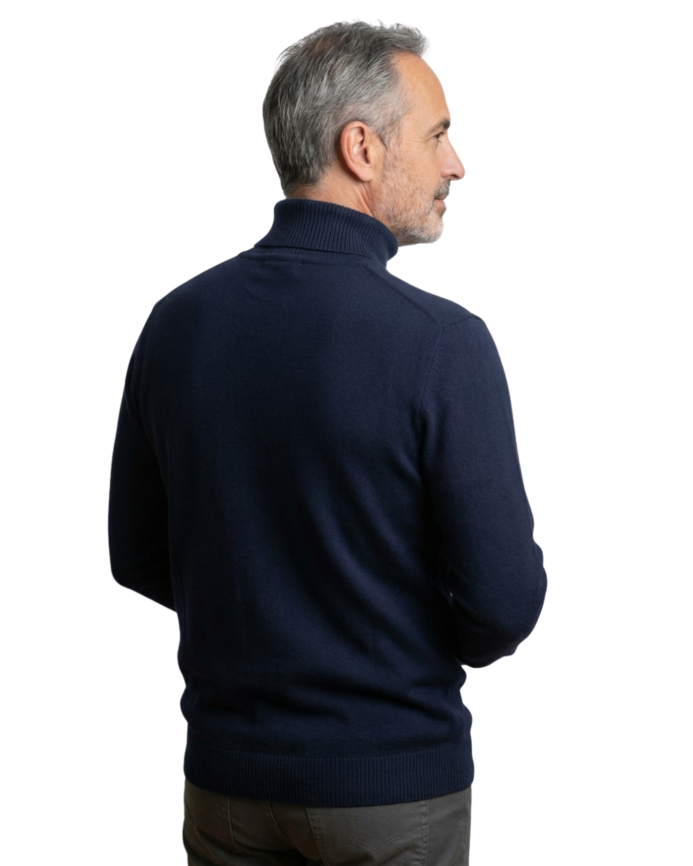 Turtleneck Jumper Knitted Navy Men's – Casual, Office, Holiday, Gift · Werune