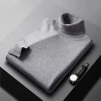 Turtleneck Jumper Knitted Navy Men's – Casual, Office, Holiday, Gift · Werune
